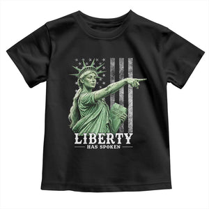 Liberty Has Spoken Toddler T Shirt Funny Basketball Statue of Liberty Pointing Meme TS11 Black Print Your Wear