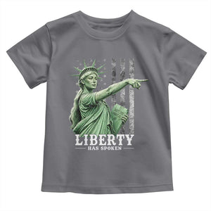 Liberty Has Spoken Toddler T Shirt Funny Basketball Statue of Liberty Pointing Meme TS11 Charcoal Print Your Wear