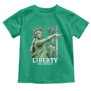 Liberty Has Spoken Toddler T Shirt Funny Basketball Statue of Liberty Pointing Meme TS11 Irish Green Print Your Wear