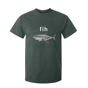 Funny Fih Shark Misspelled Fish Meme T Shirt For Kid Great White Shark Lover