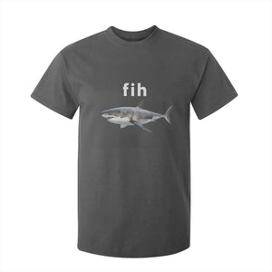 Funny Fih Shark Misspelled Fish Meme T Shirt For Kid Great White Shark Lover