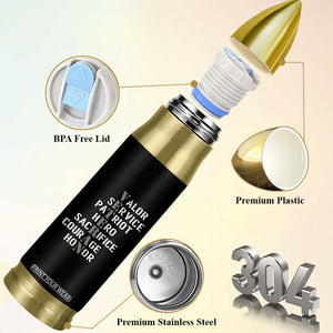 Veterans Valor Service Patriot Hero Sacrifice Courage Honor Bullet Tumbler TS11 Print Your Wear