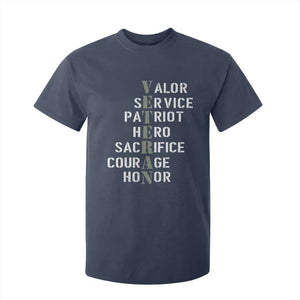 Veterans Valor Service Patriot Hero Sacrifice Courage Honor T Shirt For Kid TS11 Navy Print Your Wear
