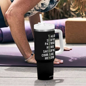 Veterans Valor Service Patriot Hero Sacrifice Courage Honor Tumbler With Handle TS11 Print Your Wear