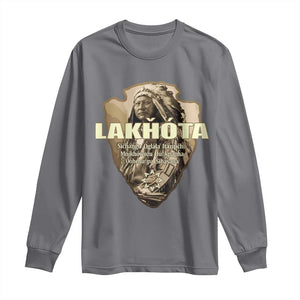 Chief Spotted Elk Lakhota Lakota Sioux Native American Indian Long Sleeve Shirt TS11 Charcoal Print Your Wear