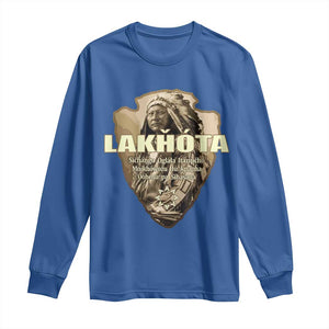 Chief Spotted Elk Lakhota Lakota Sioux Native American Indian Long Sleeve Shirt TS11 Royal Blue Print Your Wear