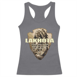 Chief Spotted Elk Lakhota Lakota Sioux Native American Indian Racerback Tank Top TS11 Charcoal Print Your Wear