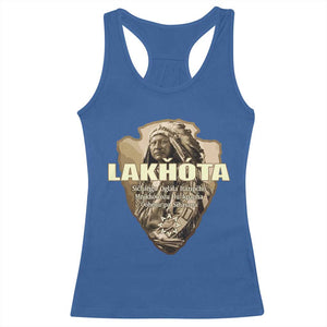 Chief Spotted Elk Lakhota Lakota Sioux Native American Indian Racerback Tank Top TS11 Royal Blue Print Your Wear