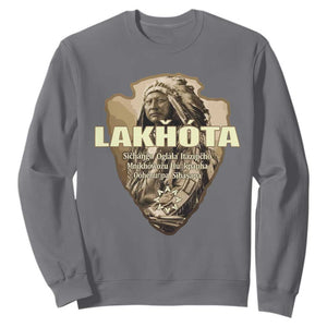 Chief Spotted Elk Lakhota Lakota Sioux Native American Indian Sweatshirt TS11 Charcoal Print Your Wear