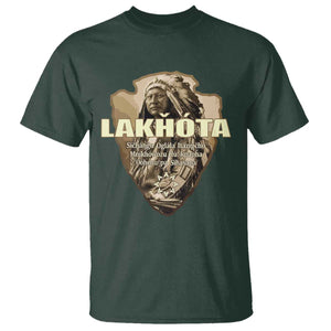 Chief Spotted Elk Lakhota Lakota Sioux Native American Indian T Shirt TS11 Dark Forest Green Print Your Wear