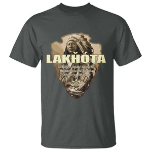 Chief Spotted Elk Lakhota Lakota Sioux Native American Indian T Shirt TS11 Dark Heather Print Your Wear