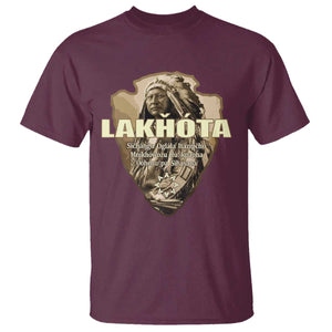 Chief Spotted Elk Lakhota Lakota Sioux Native American Indian T Shirt TS11 Maroon Print Your Wear