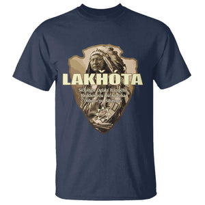 Chief Spotted Elk Lakhota Lakota Sioux Native American Indian T Shirt TS11 Navy Print Your Wear