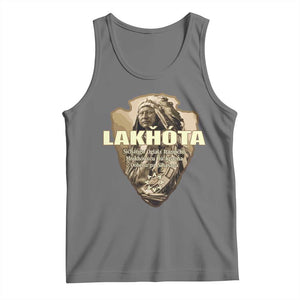 Chief Spotted Elk Lakhota Lakota Sioux Native American Indian Tank Top TS11 Black Heather Print Your Wear