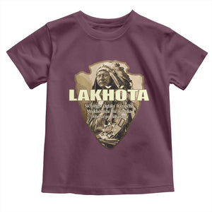 Chief Spotted Elk Lakhota Lakota Sioux Native American Indian Toddler T Shirt TS11 Maroon Print Your Wear