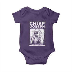 Native American Chief Joseph Baby Onesie Leader Of The Nez Perce Indian History TS11 Purple Print Your Wear