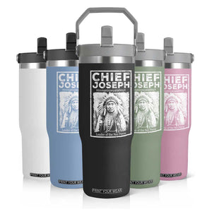 Native American Chief Joseph Flip Straw Tumbler Leader Of The Nez Perce Indian History TS11 Print Your Wear