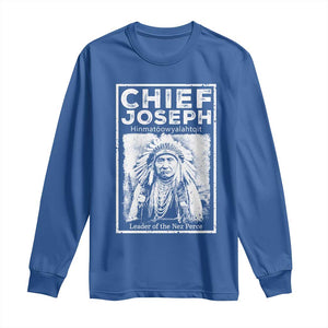 Native American Chief Joseph Long Sleeve Shirt Leader Of The Nez Perce Indian History TS11 Royal Blue Print Your Wear