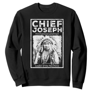 Native American Chief Joseph Sweatshirt Leader Of The Nez Perce Indian History TS11 Black Print Your Wear