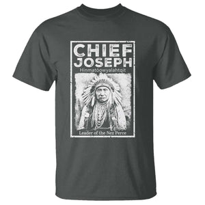 Native American Chief Joseph T Shirt Leader Of The Nez Perce Indian History TS11 Dark Heather Print Your Wear