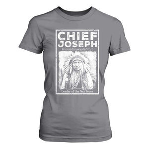 Native American Chief Joseph T Shirt For Women Leader Of The Nez Perce Indian History TS11 Charcoal Print Your Wear