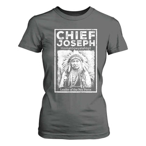 Native American Chief Joseph T Shirt For Women Leader Of The Nez Perce Indian History TS11 Dark Heather Print Your Wear