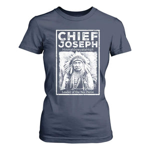 Native American Chief Joseph T Shirt For Women Leader Of The Nez Perce Indian History TS11 Navy Print Your Wear