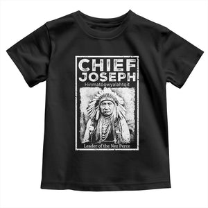 Native American Chief Joseph Toddler T Shirt Leader Of The Nez Perce Indian History TS11 Black Print Your Wear