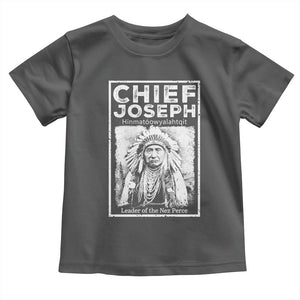 Native American Chief Joseph Toddler T Shirt Leader Of The Nez Perce Indian History TS11 Dark Heather Print Your Wear