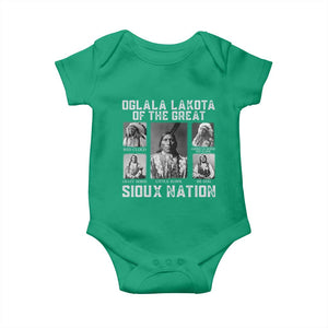 Oglala Lakota Of The Great Sioux Nation Baby Onesie Native American Chiefs TS11 Irish Green Print Your Wear