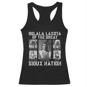 Oglala Lakota Of The Great Sioux Nation Racerback Tank Top Native American Chiefs TS11 Black Print Your Wear