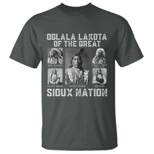 Oglala Lakota Of The Great Sioux Nation T Shirt Native American Chiefs TS11 Dark Heather Print Your Wear