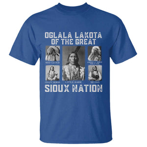 Oglala Lakota Of The Great Sioux Nation T Shirt Native American Chiefs TS11 Royal Blue Print Your Wear
