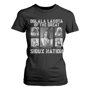 Oglala Lakota Of The Great Sioux Nation T Shirt For Women Native American Chiefs TS11 Black Print Your Wear