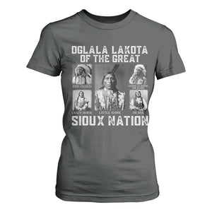 Oglala Lakota Of The Great Sioux Nation T Shirt For Women Native American Chiefs TS11 Dark Heather Print Your Wear