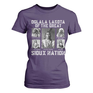 Oglala Lakota Of The Great Sioux Nation T Shirt For Women Native American Chiefs TS11 Purple Print Your Wear