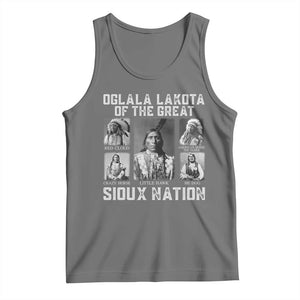 Oglala Lakota Of The Great Sioux Nation Tank Top Native American Chiefs TS11 Black Heather Print Your Wear