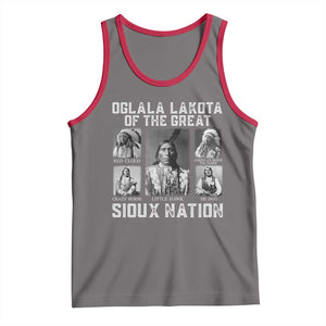 Oglala Lakota Of The Great Sioux Nation Tank Top Native American Chiefs TS11 Deep Heather Red Print Your Wear