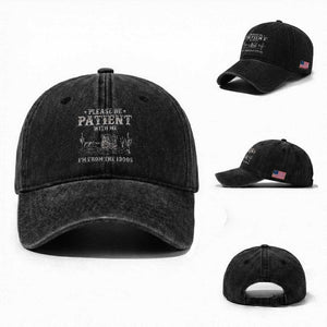 Funny Please Be Patient With Me I'm From The 1900s Washed Cotton Baseball Cap Western Chuck Wagon