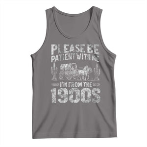 Funny Please Be Patient With Me I'm From The 1900s Tank Top Vintage Carriage TS11 Deep Heather Print Your Wear
