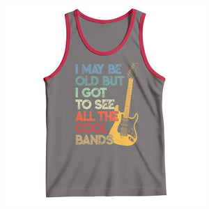 Funny I May Be Old But I Got To See All The Cool Bands Tank Top TS11 Deep Heather Red Print Your Wear