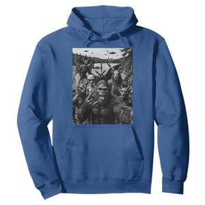 Funny Cryptid Creatures Selfie Hoodie Bigfoot Alien Cryptozoology Fantasy Mythical Monsters