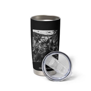 Funny Cryptid Creatures Selfie Tumbler Cup Bigfoot Alien Cryptozoology Fantasy Mythical Monsters