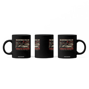Funny The Mothman Stole My Catalytic Converter Coffee Mug Point Pleasant West Virginia Cryptid