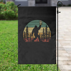 Funny Bigfoot Pickles Lover Garden Flag Retro Sasquatch Cucumber Food Lover