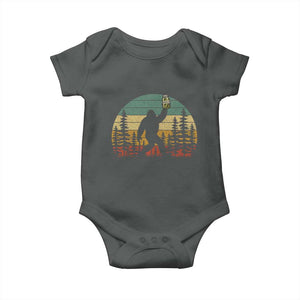 Funny Bigfoot Pickles Lover Baby Onesie Retro Sasquatch Cucumber Food Lover