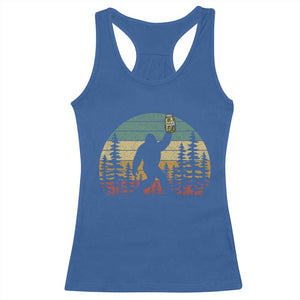 Funny Bigfoot Pickles Lover Racerback Tank Top Retro Sasquatch Cucumber Food Lover