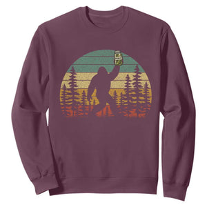 Funny Bigfoot Pickles Lover Sweatshirt Retro Sasquatch Cucumber Food Lover