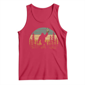 Funny Bigfoot Pickles Lover Tank Top Retro Sasquatch Cucumber Food Lover