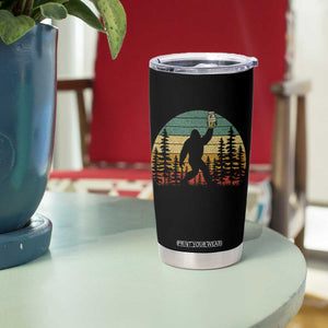 Funny Bigfoot Pickles Lover Tumbler Cup Retro Sasquatch Cucumber Food Lover